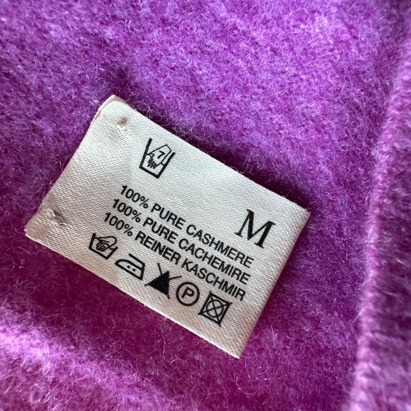 Vintage Cashmere Red by Hawick Womens Medium Sweater Pure Cashmere V-Neck - Picture 7 of 8